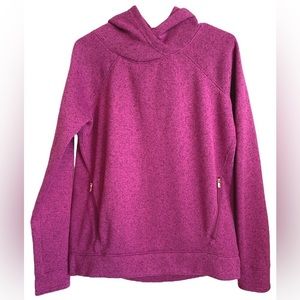 Old Navy 16 PLUS Sweater Knit Hoodie Pink Pockets Thumbholes